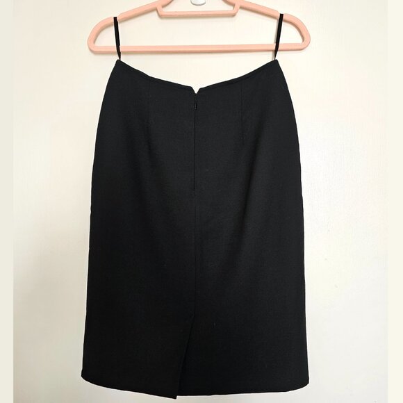 AKRIS Lightweight Wool Blend Knee-Length Pencil Skirt US 6, Black - Picture 2 of 13